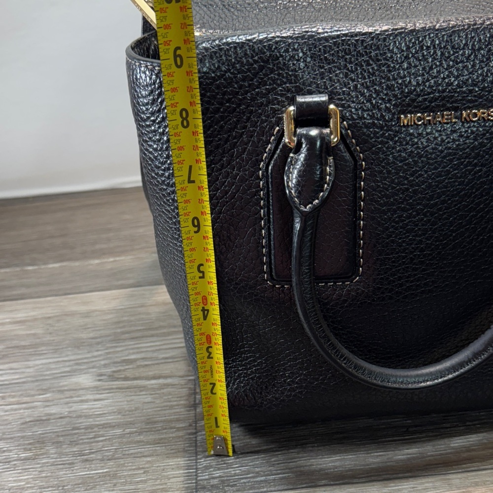 Michael Kors Black Textured Satchel - Picture 14 of 15